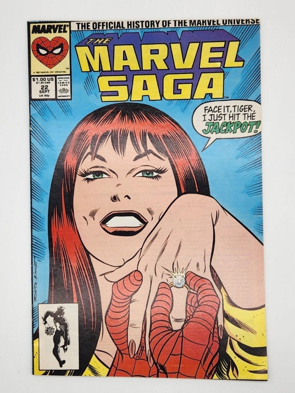 💎 Marvel Saga #22 (1987) Iconic Mary Jane "The Jackpot" Cover Spider-Man 💎